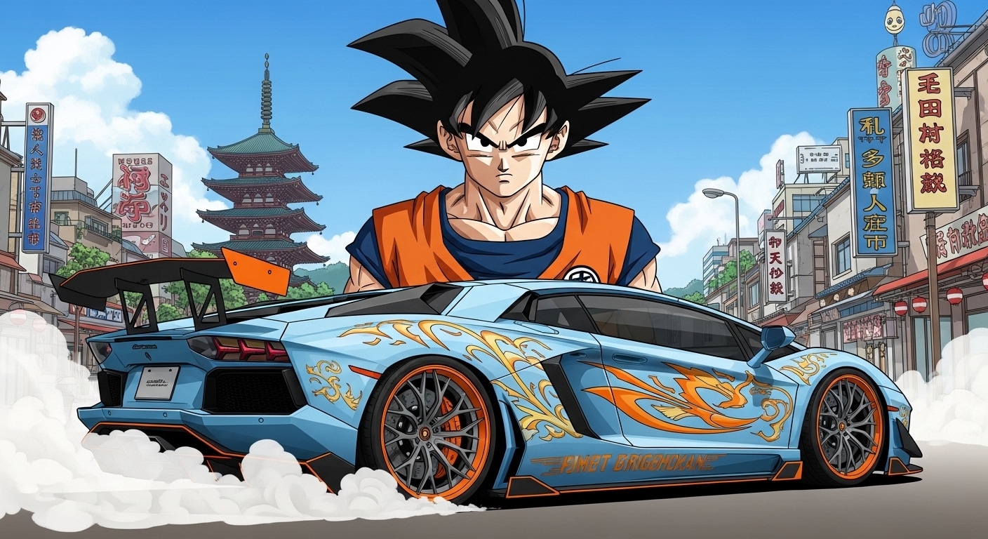 孫悟空とアヴェンタドール | の人気AIイラスト・グラビア