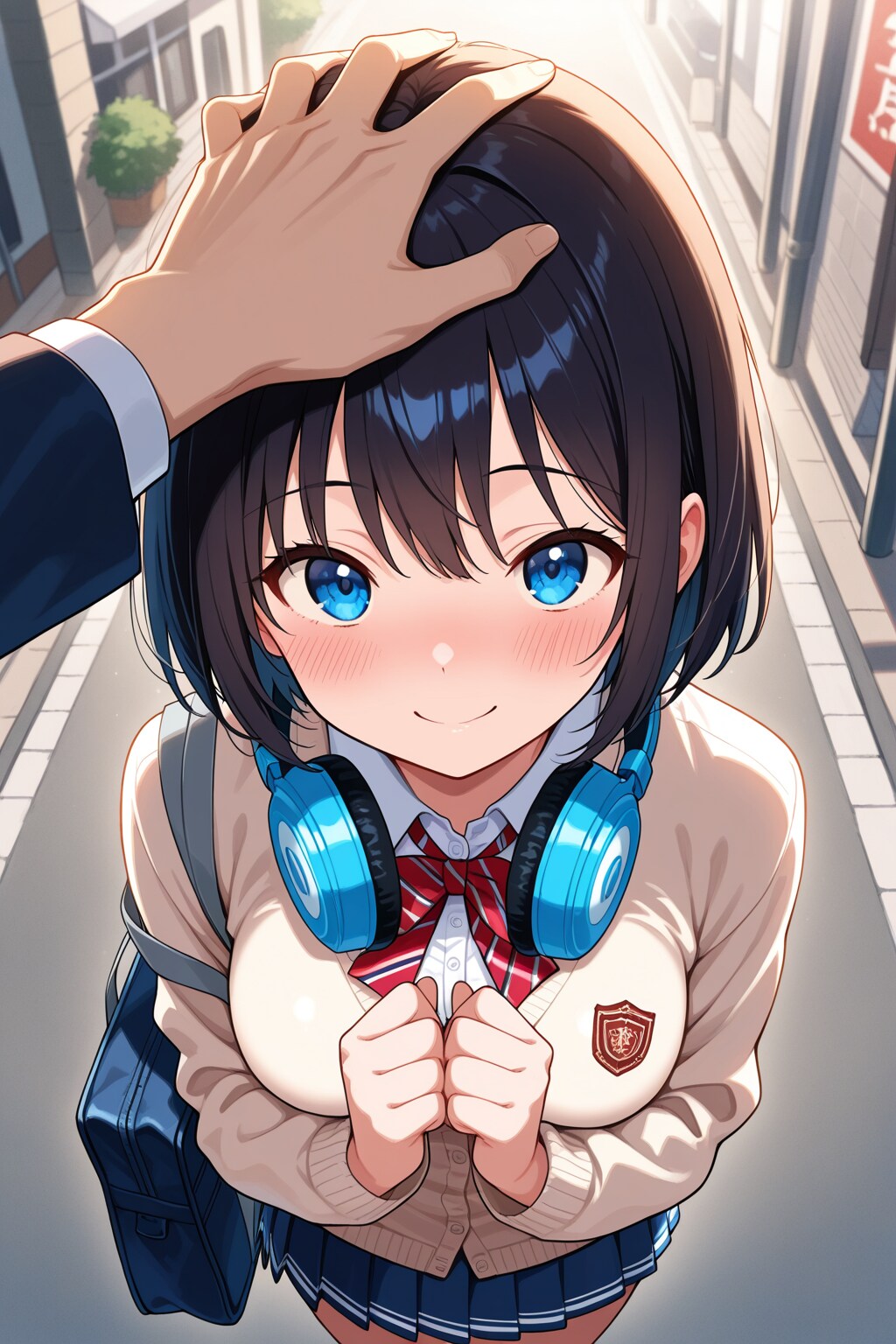 頭をなでてもらう陽向ちゃん