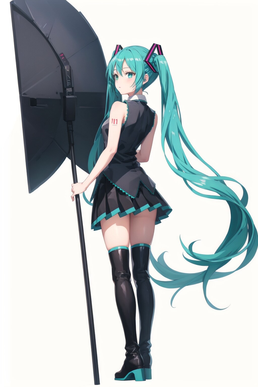 初音ミク V4B バックショット | の人気AIイラスト・グラビア