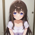 座り込む少女 3枚目