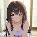 座り込む少女 4枚目