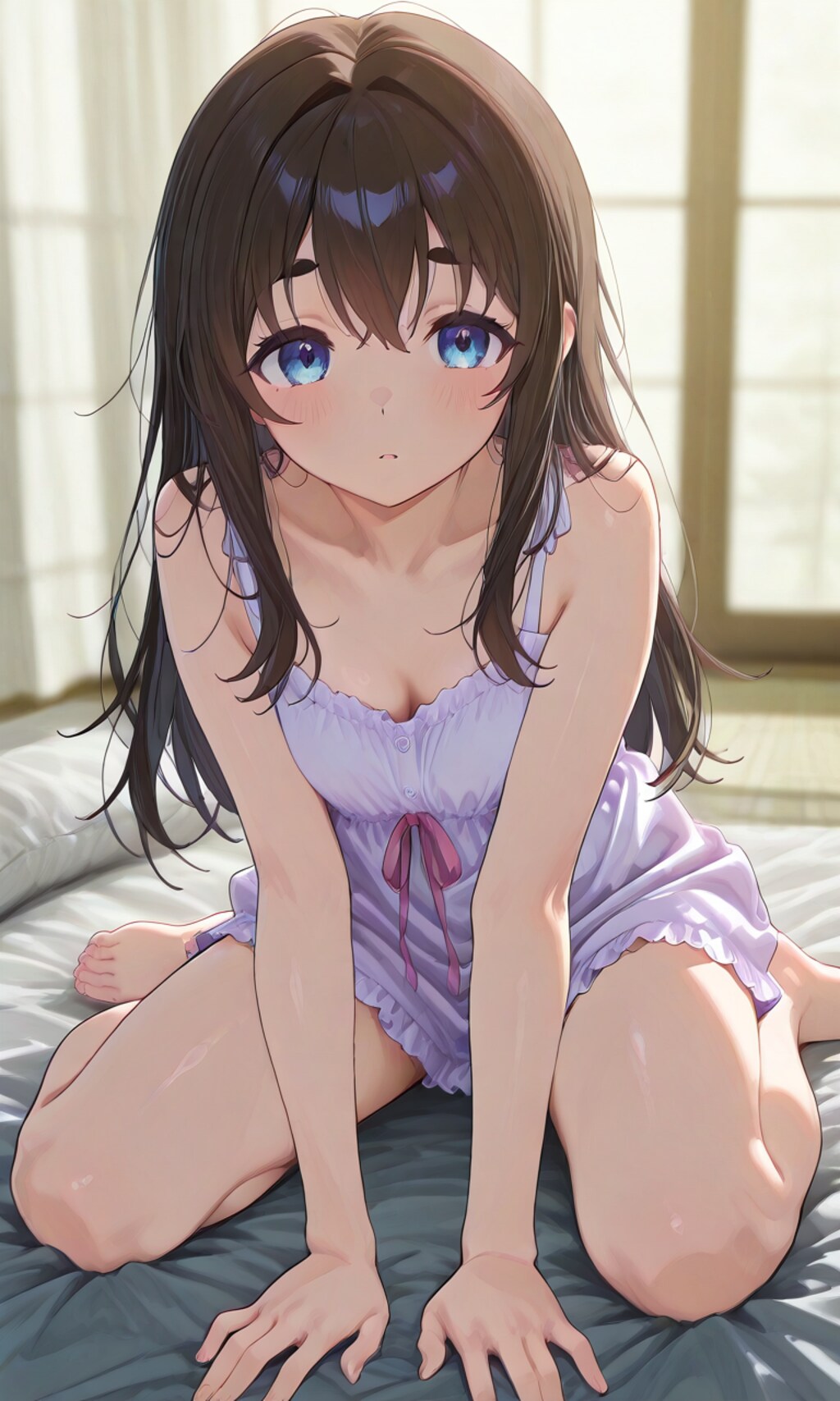 座り込む少女