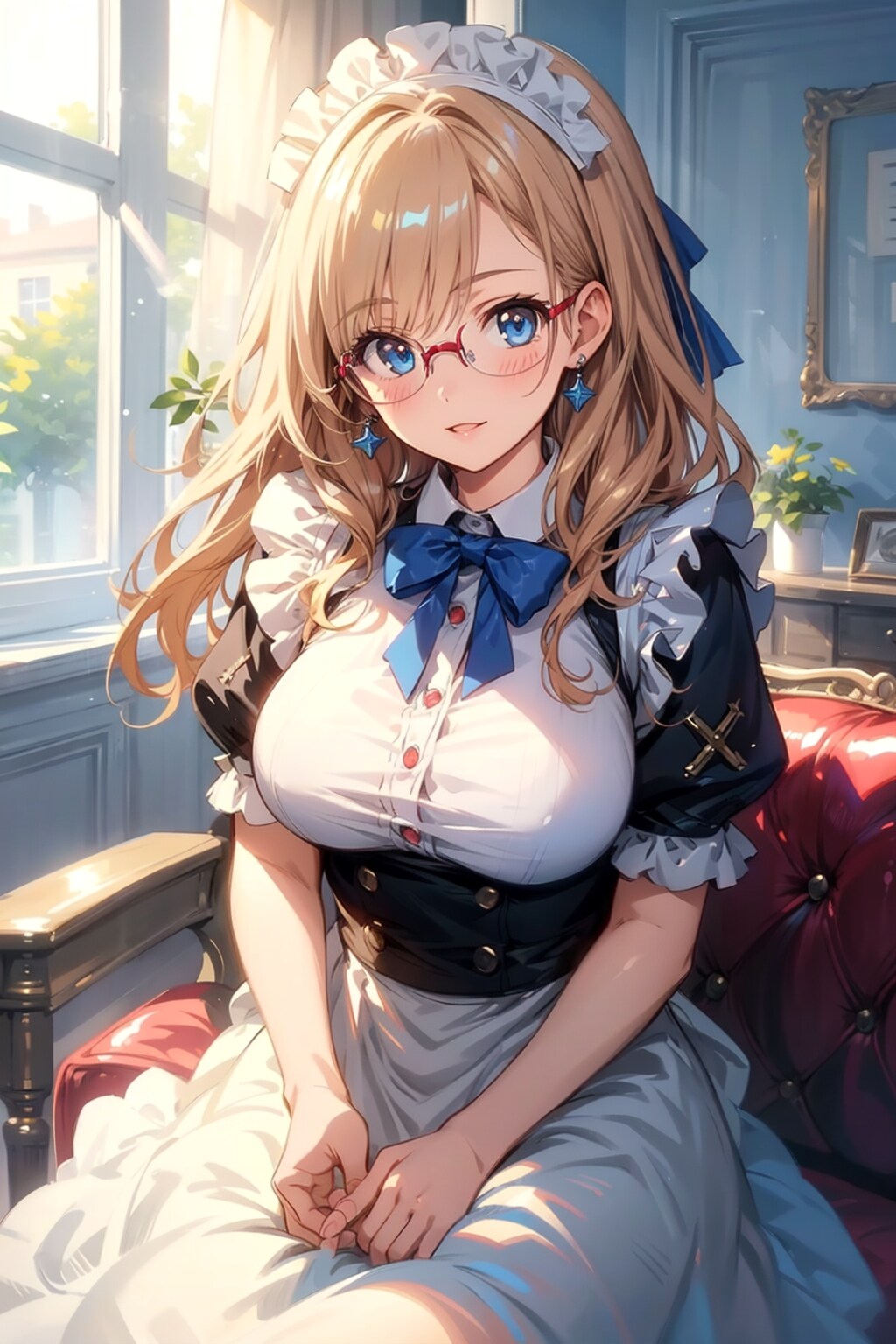 メガネ美少女メイド | の人気AIイラスト・グラビア