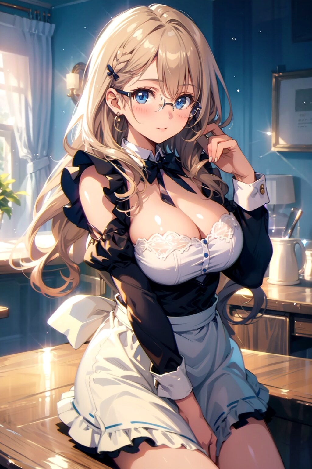 メガネ美少女メイド