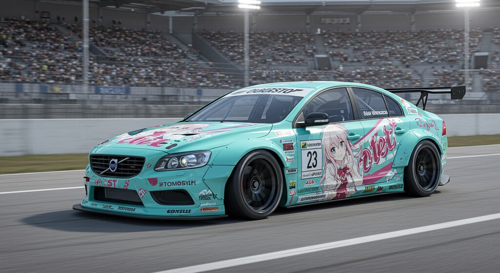 ボルボアニメ痛車レーシングカー