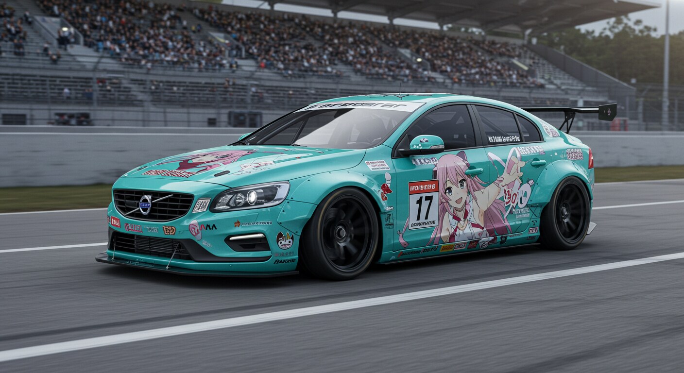ボルボアニメ痛車レーシングカー