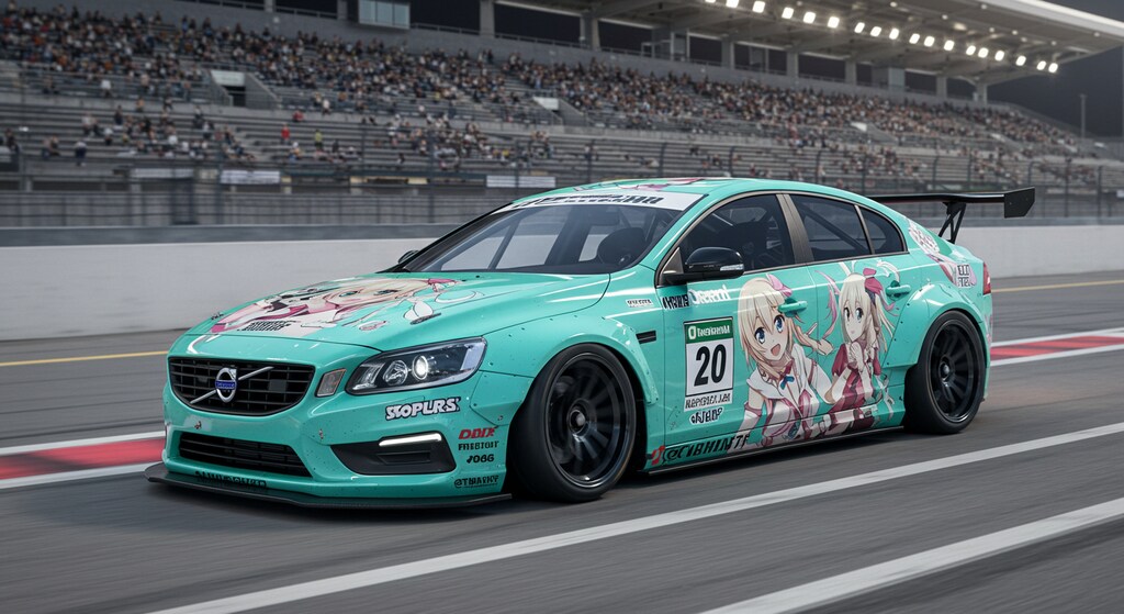 ボルボアニメ痛車レーシングカー