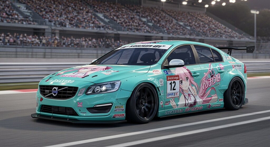 ボルボアニメ痛車レーシングカー