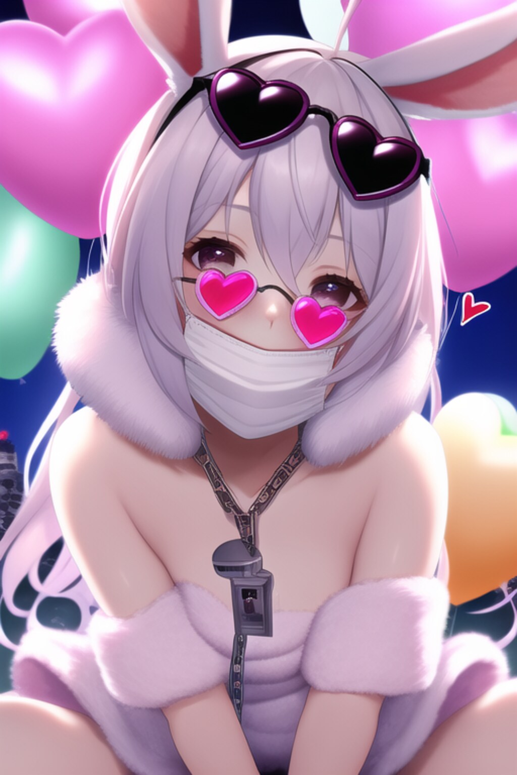 ピンクのうさぎ