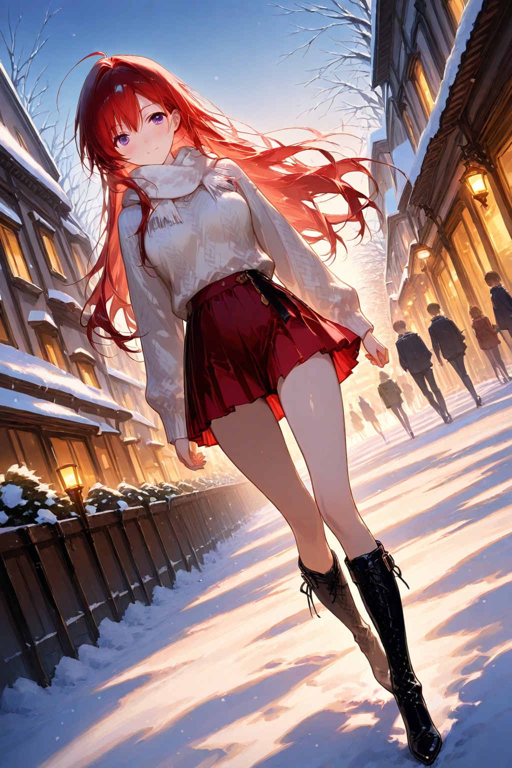 【ＧＲＹＰＨＯＮ様版】長身美脚赤髪紫目美少女（春夏秋冬）