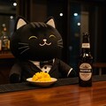 マンゴーとホッピーを提供する黒猫バーテンダー 5枚目