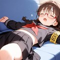 おなか出しながら居眠り委員長ちゃん(外部生成版) 1枚目