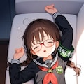 おなか出しながら居眠り委員長ちゃん(外部生成版) 5枚目