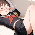 おなか出しながら居眠り委員長ちゃん(外部生成版) 4枚目