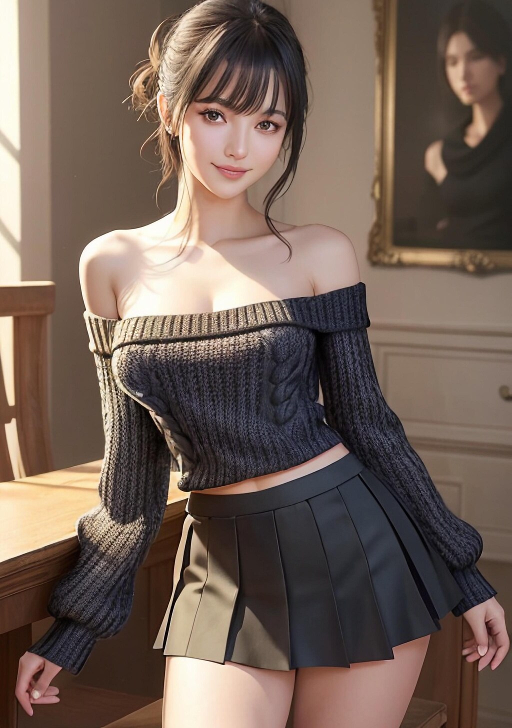 へそ出しオフショル