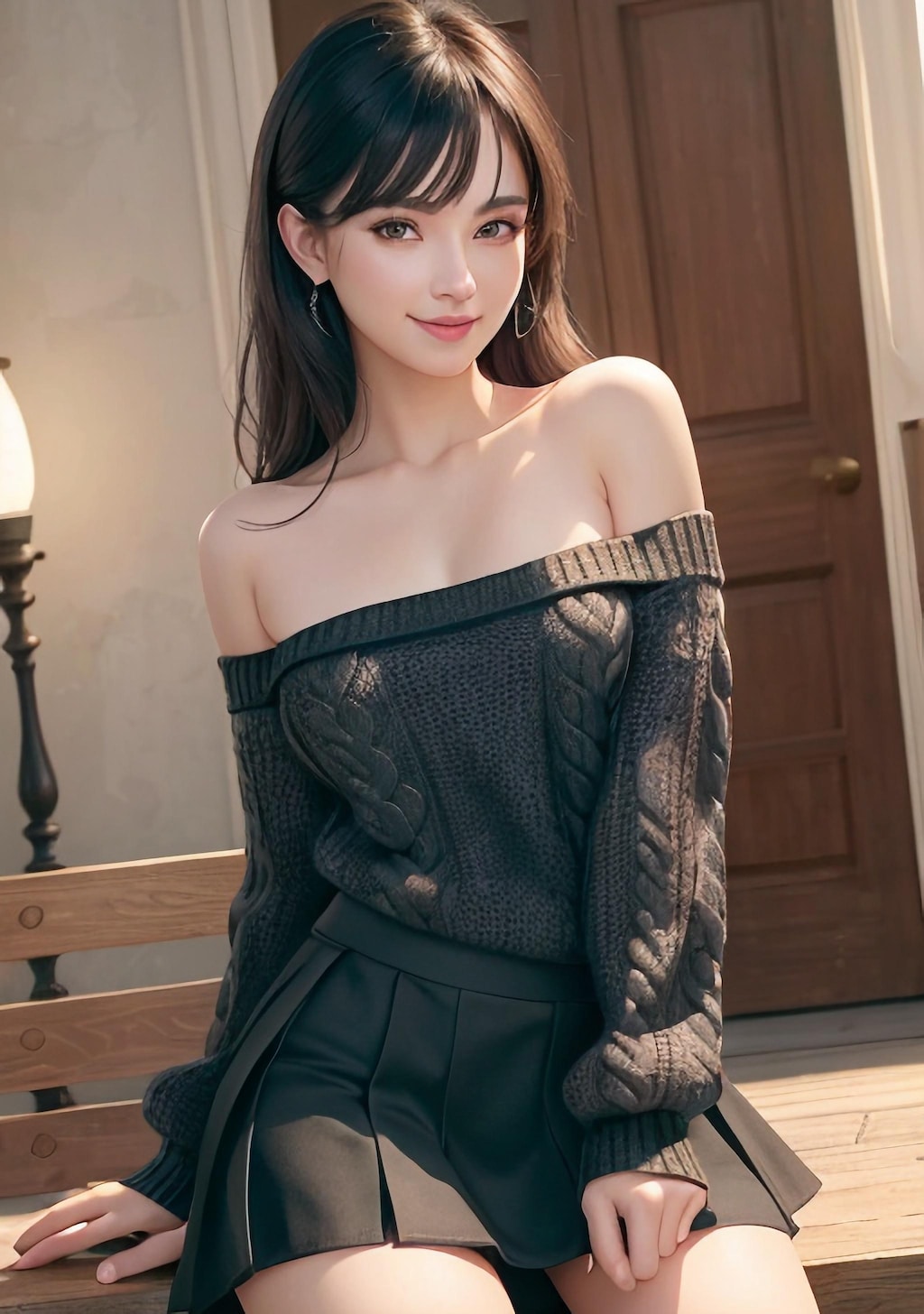 へそ出しオフショル
