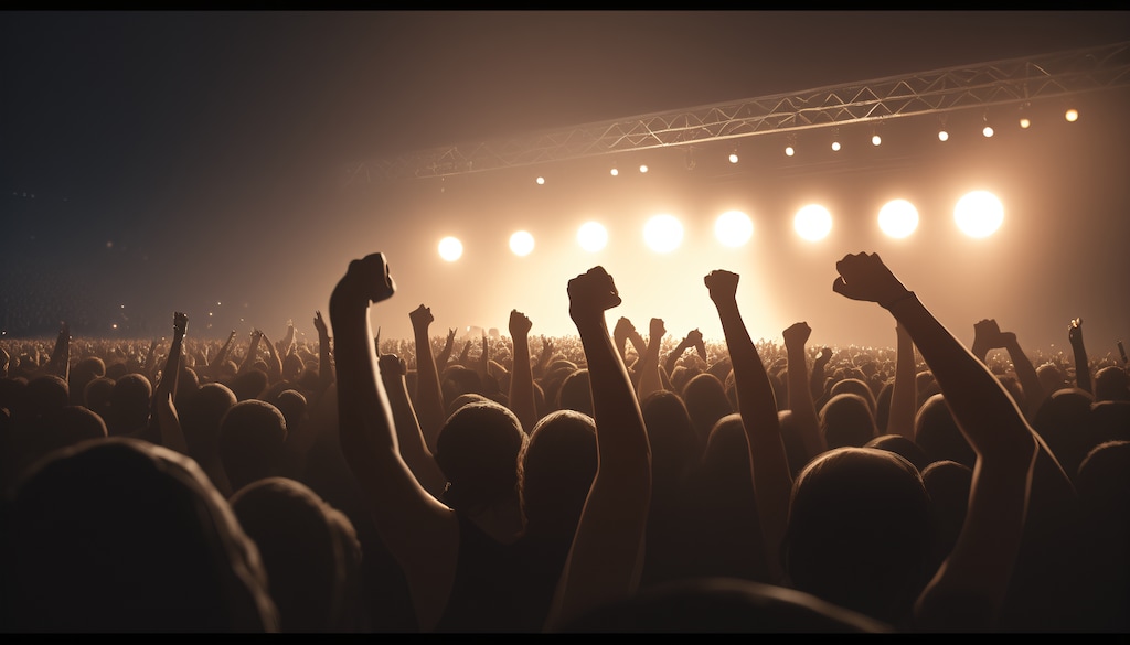 ロックフェスの観客