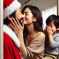 ママがサンタにキッスした！ 10枚目