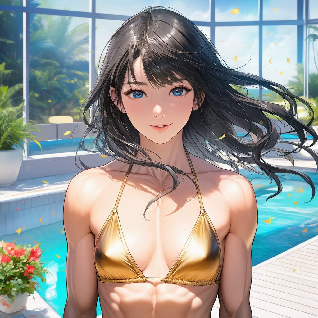 剣道部主将の没水着
