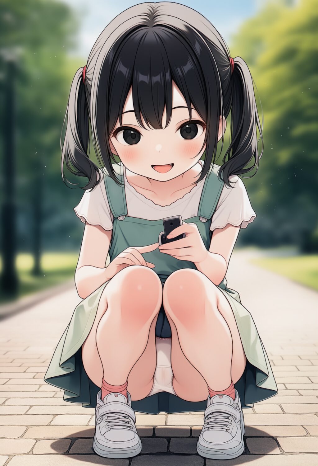 スマホに夢中だとパンチラ余裕です_260511