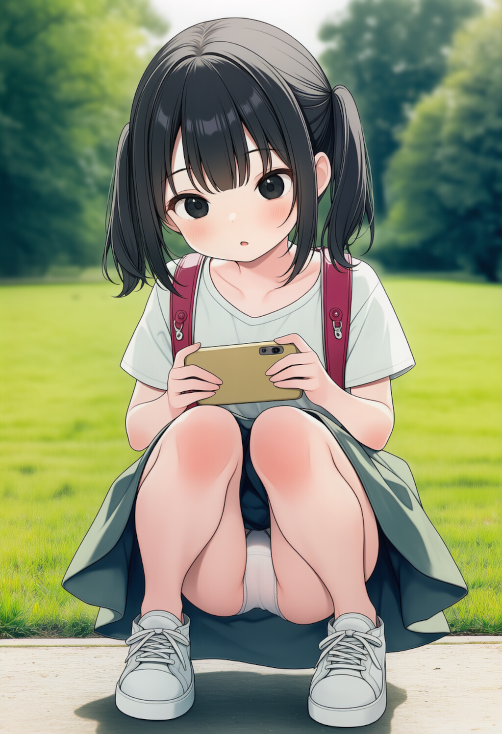 スマホに夢中だとパンチラ余裕です_260511