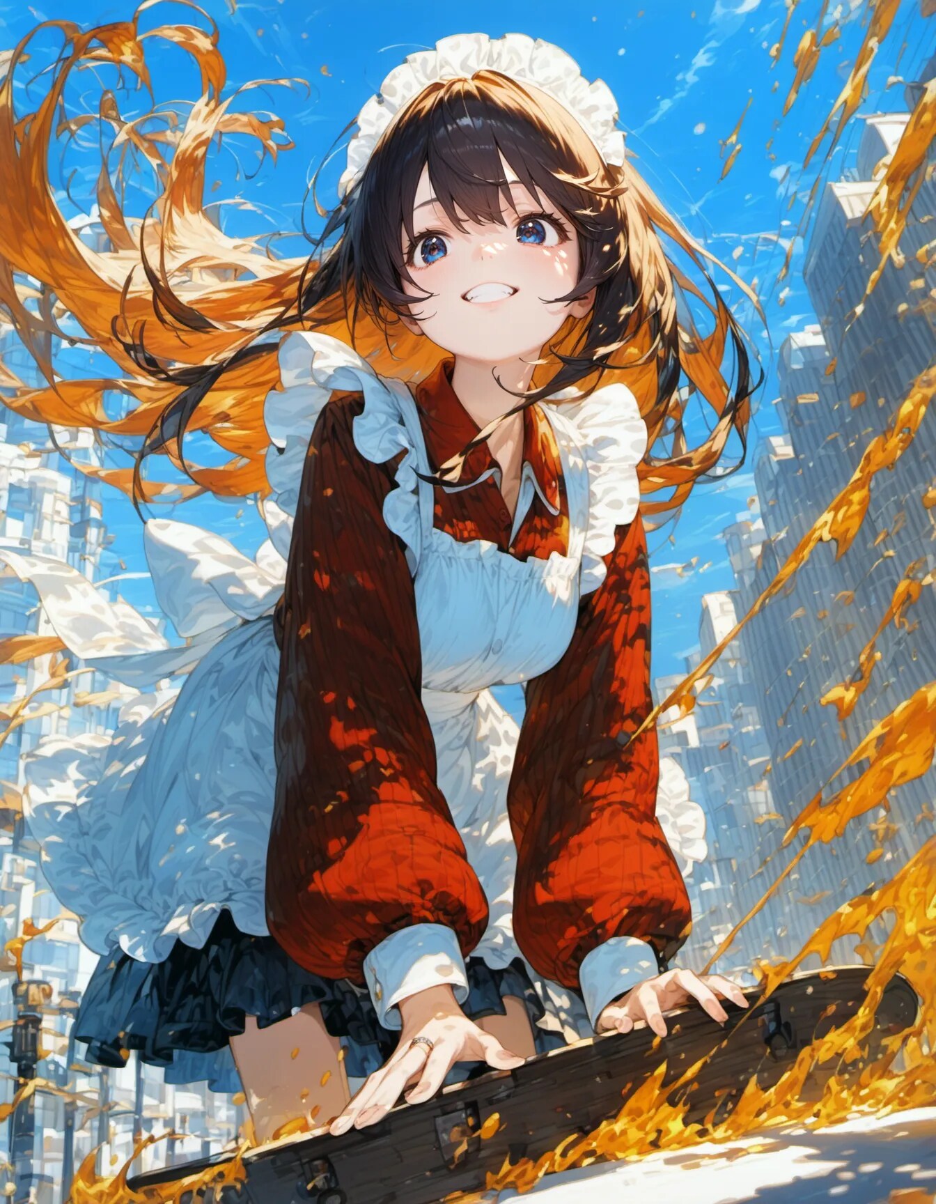 Golden Splash in the Metropolis | の人気AIイラスト・グラビア