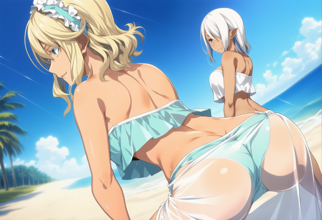 海で後ろ姿