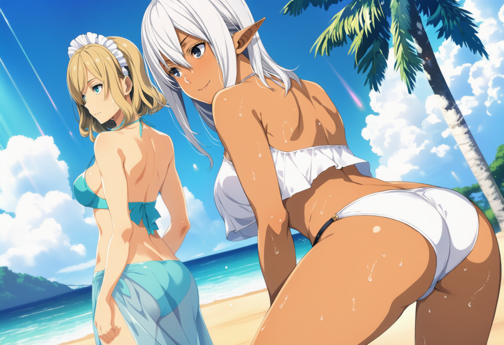 海で後ろ姿