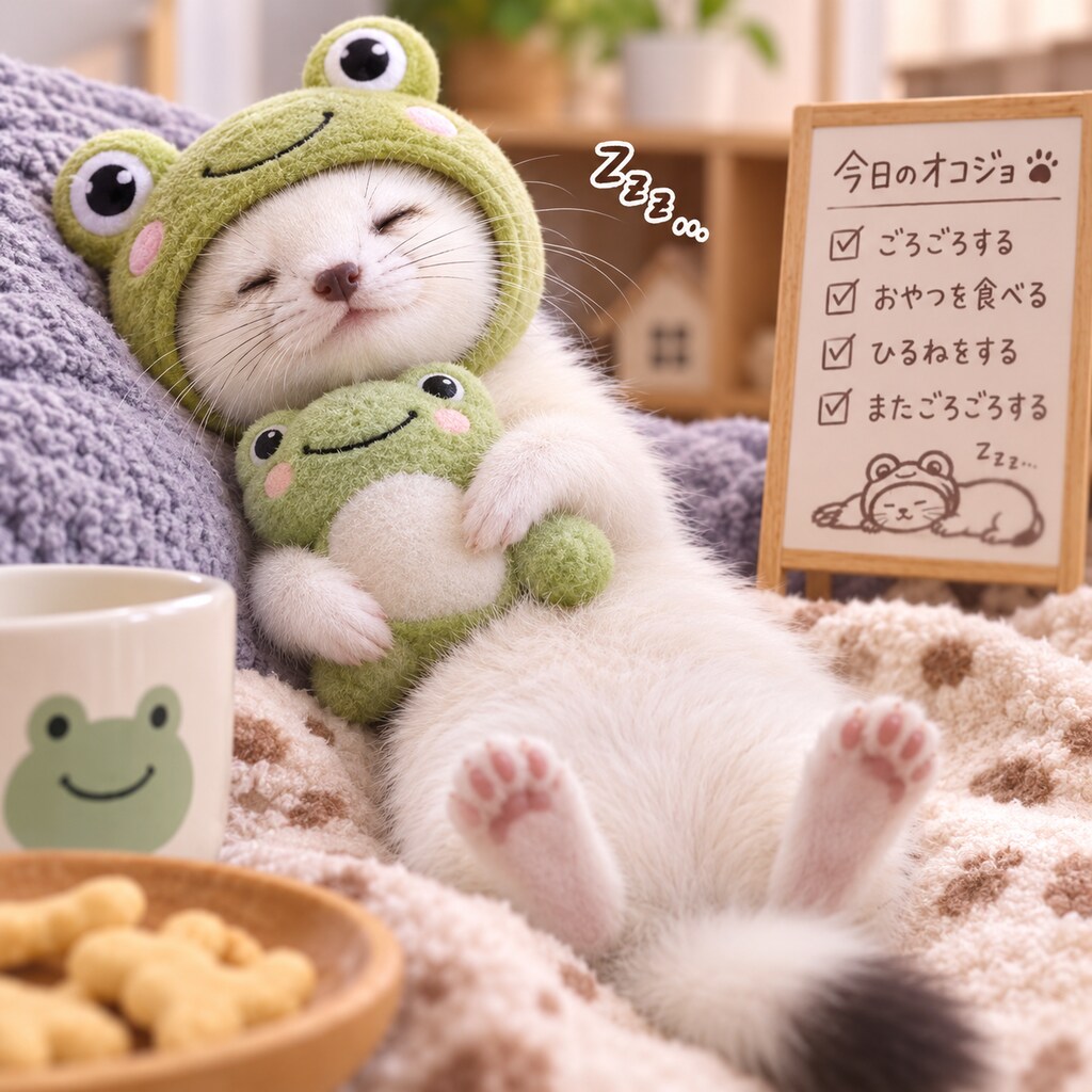 飼いオコジョ。もはや野性には戻れない