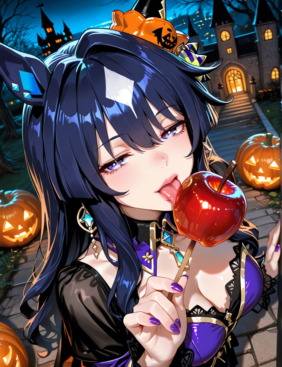 ハロウィンにはキャラメルアップル②