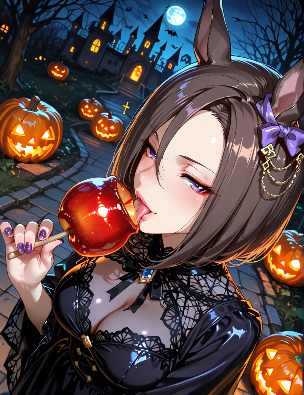 ハロウィンにはキャラメルアップル②