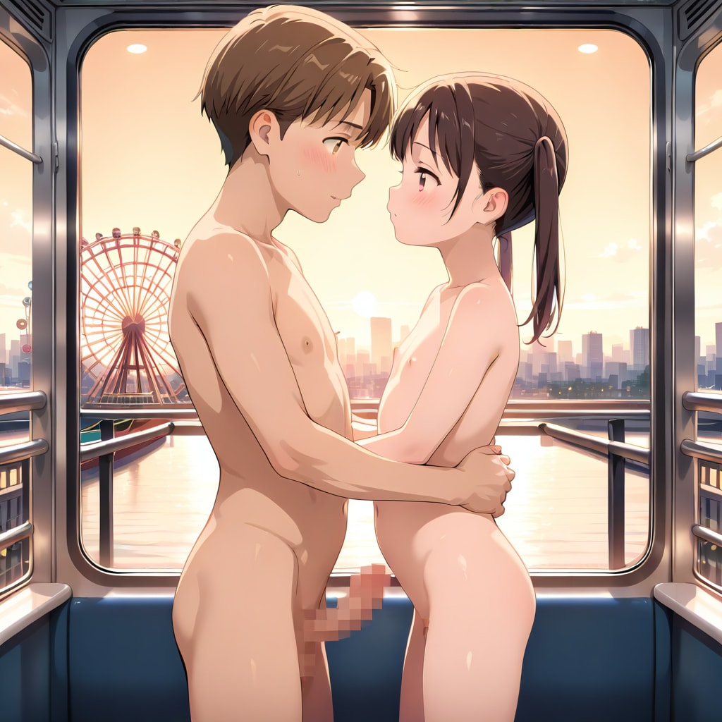 観覧車にて、兄妹スキンシップ❤
