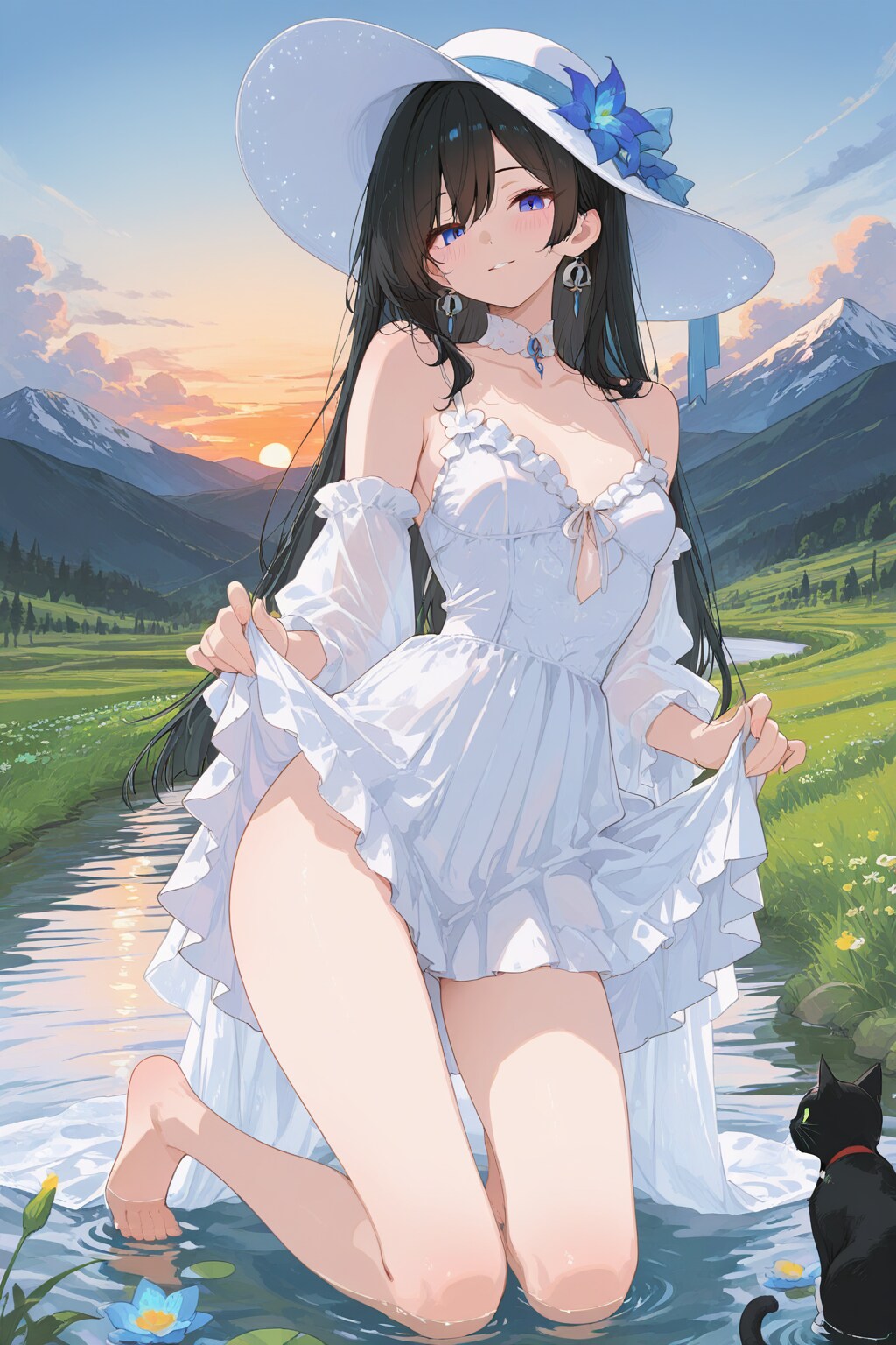 高原で避暑