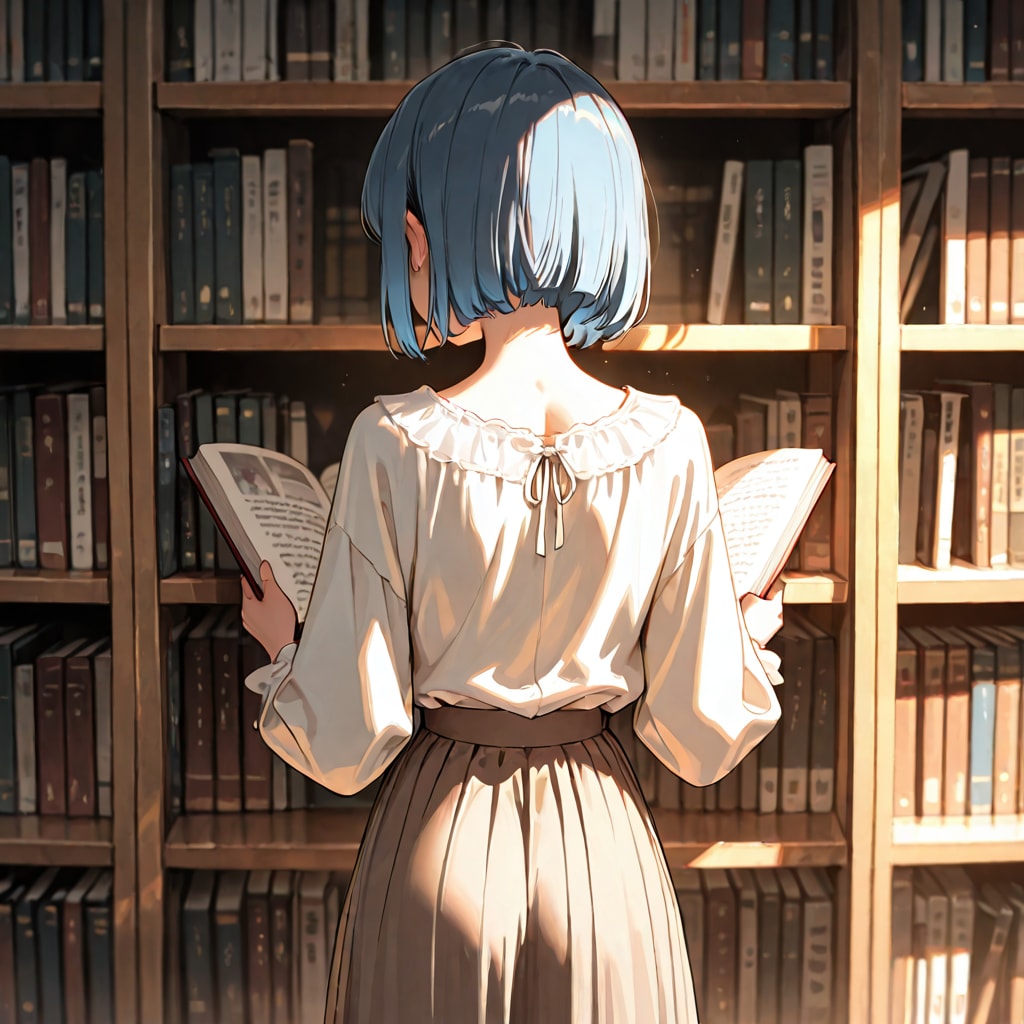 図書館の静寂 | の人気AIイラスト・グラビア
