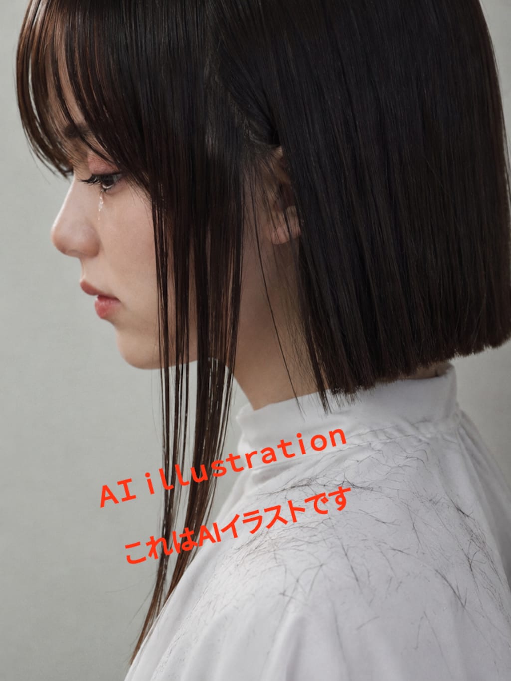 初恋のポニーテール美少女。   初めてのバッサリ──   後ろ髪が何十センチも無言で切り落とされていくその時間は、まるで彼女の象徴をひと束ずつ奪っていく“静かな処刑”だった。