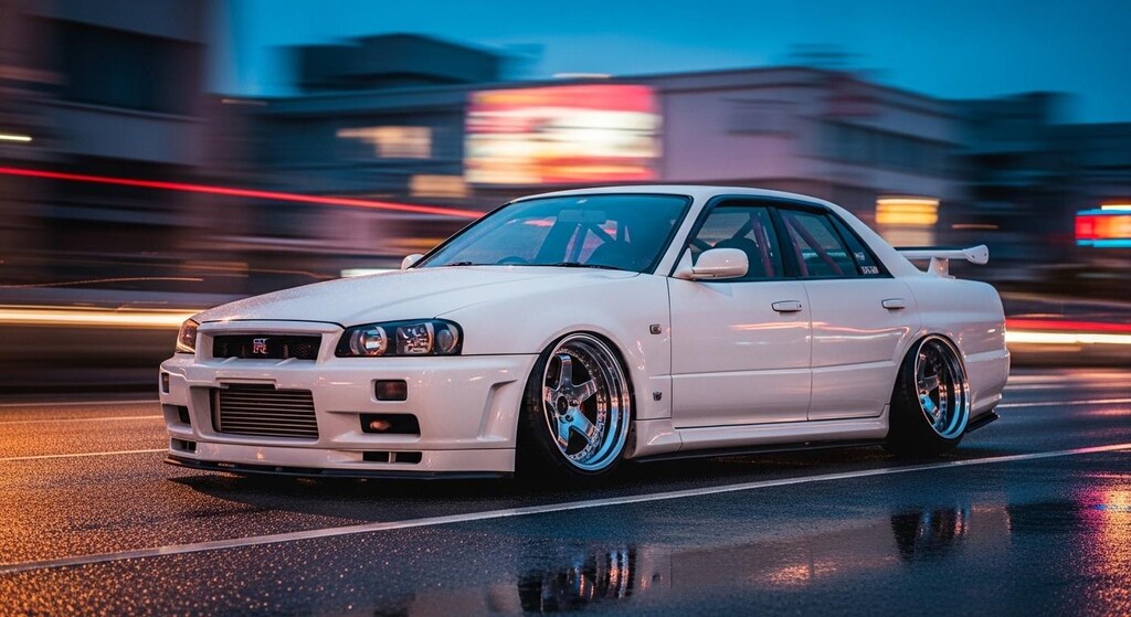 R34GT-Rセダンのドリ車