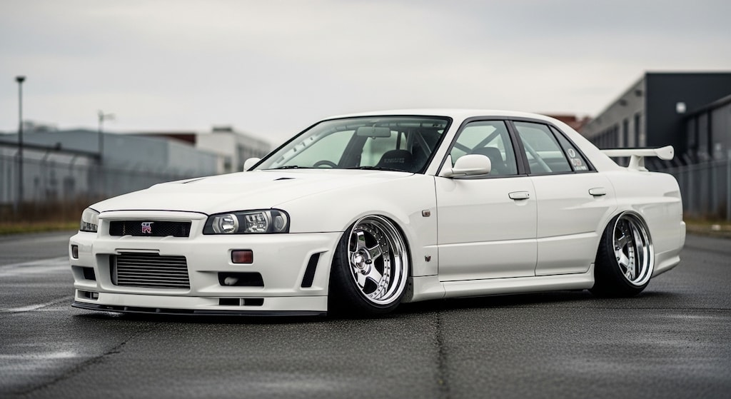 R34GT-Rセダンのドリ車