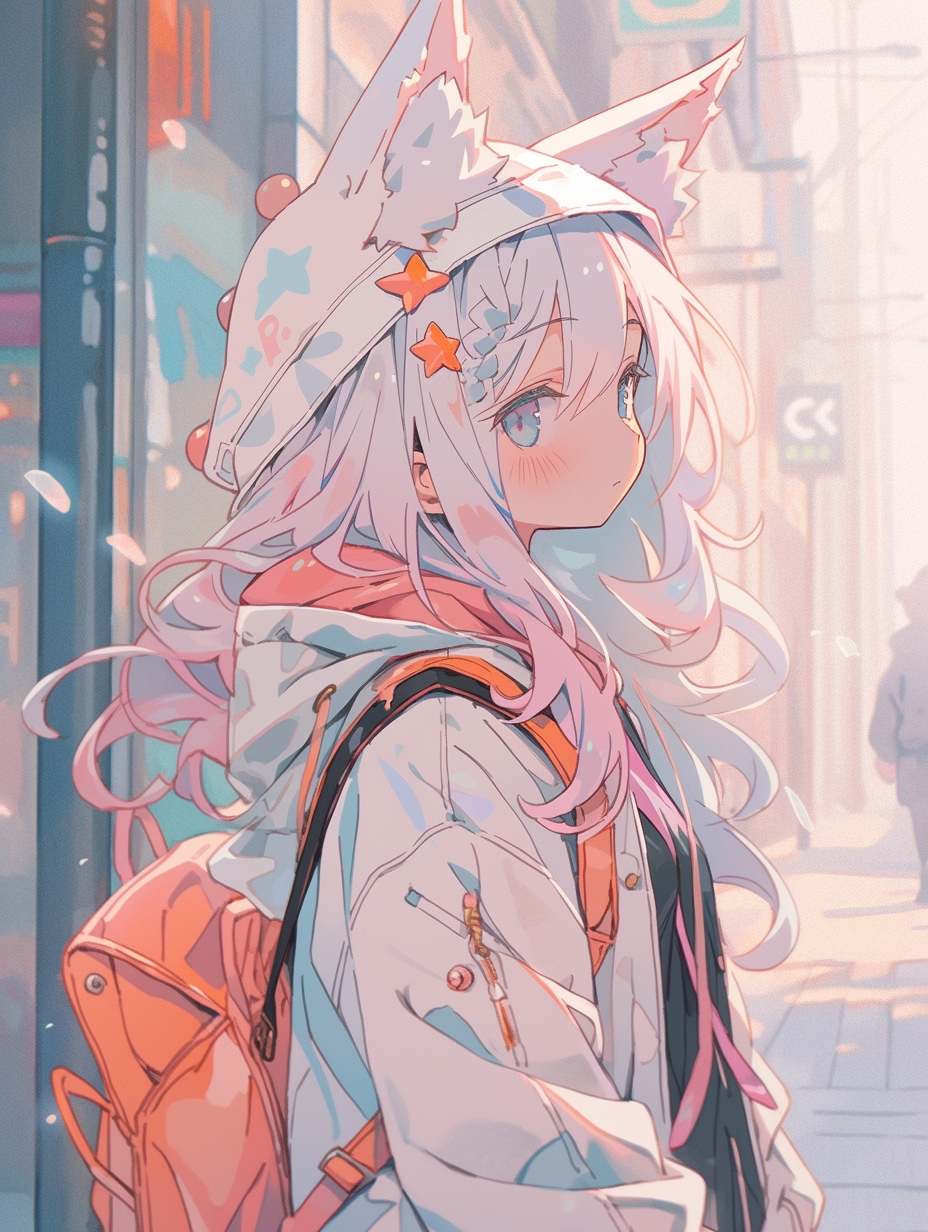 街角の狐耳少女の秘密散策 | の人気AIイラスト・グラビア