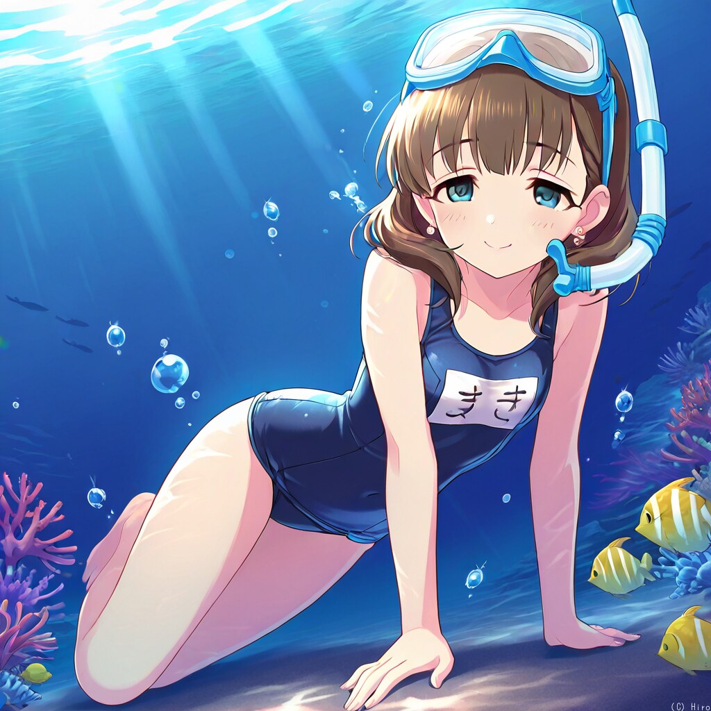 撮影後、海を満喫するアイドル達！