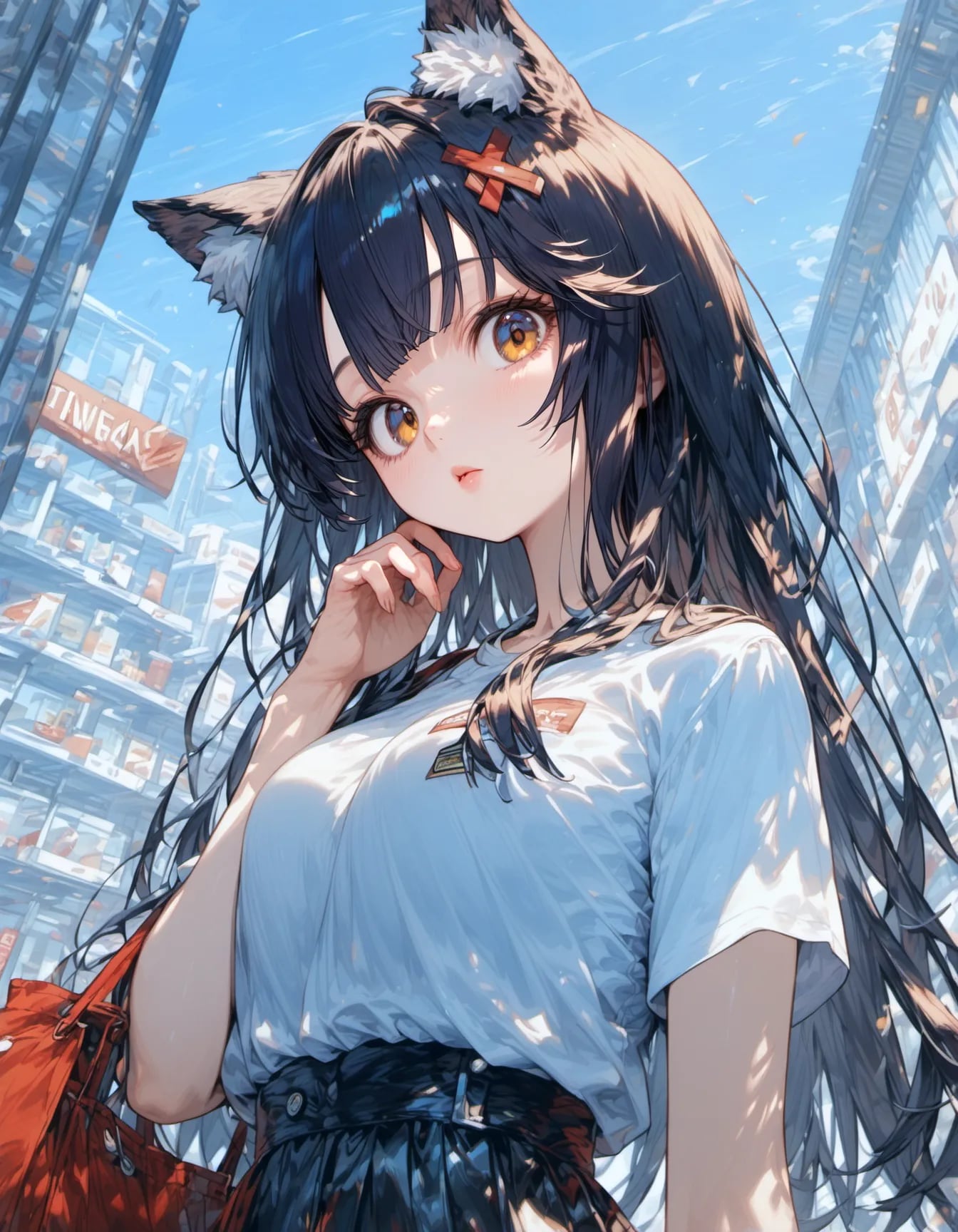 Amber Gaze in the Urban Glare | の人気AIイラスト・グラビア