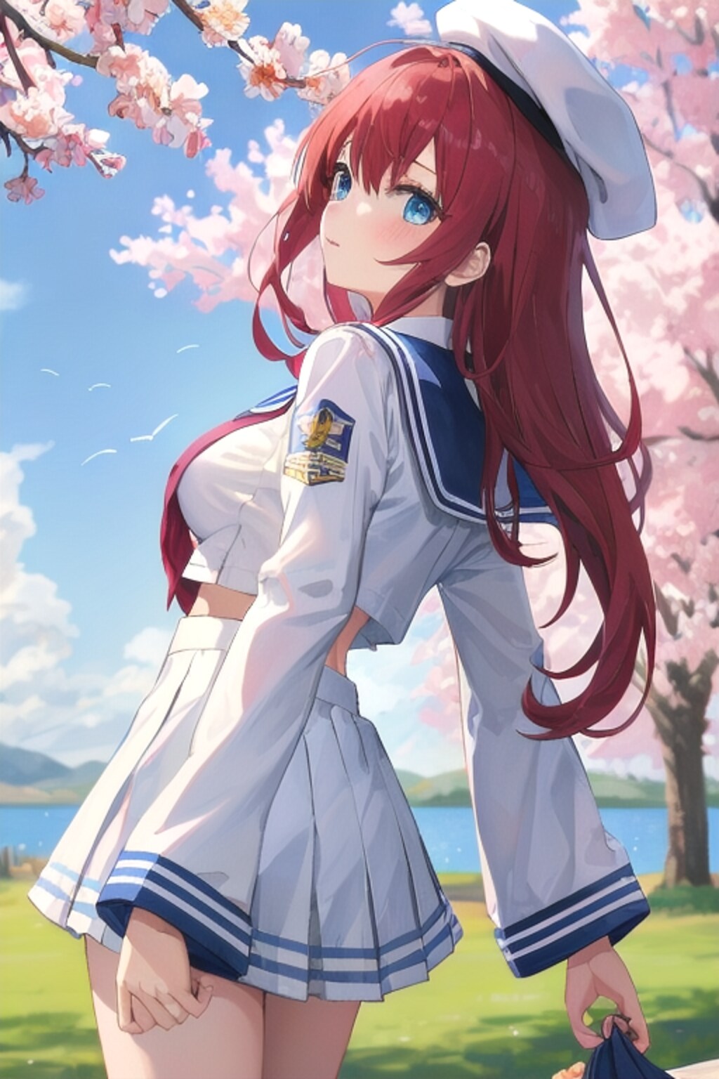 桜の木の下で