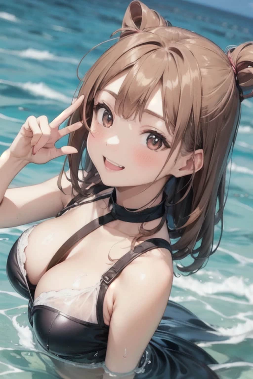 お兄ちゃんゴーグルの日焼け跡すごいことになってるよっ