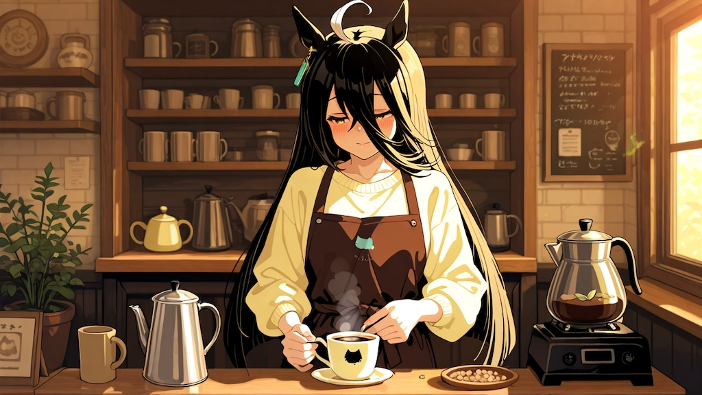 不思議な雰囲気の店員がコーヒーを入れてくれるカフェ