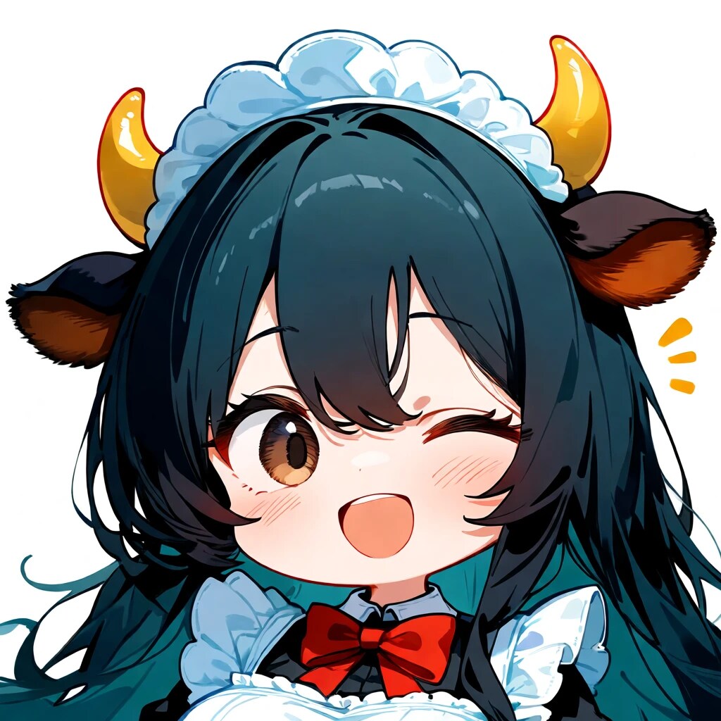 笑顔　牛娘さん