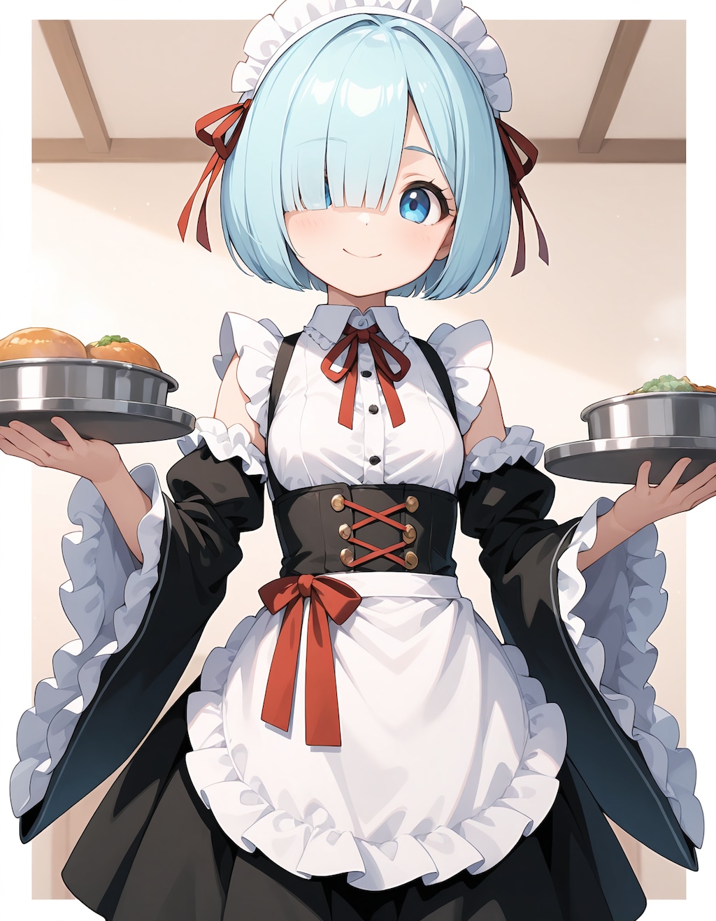 ぱっつんメカクレ