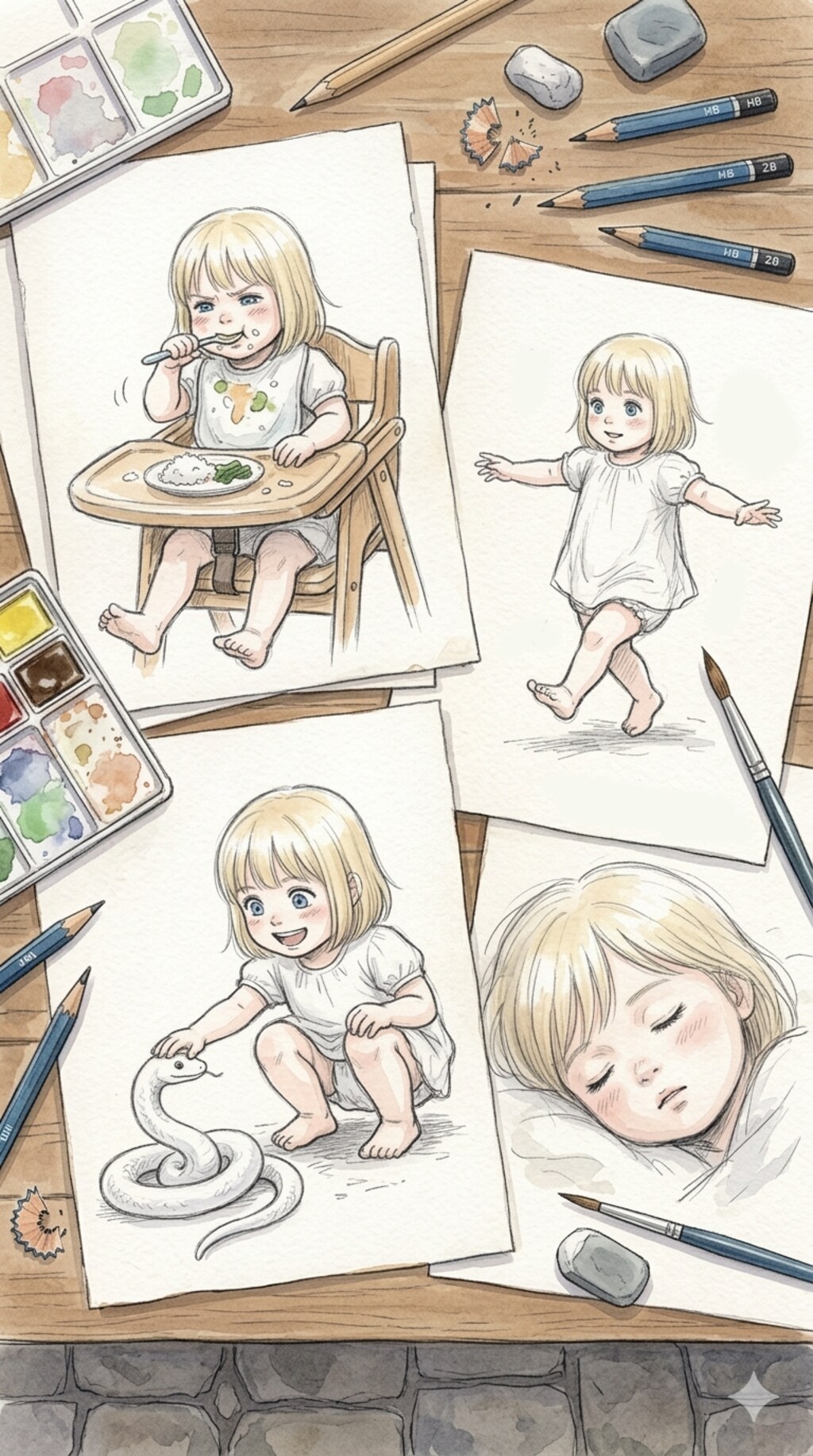 特に深く考えず作ったやつ、ちょっと昔。リリィ赤ちゃんのころと、冴える伊邪那岐流