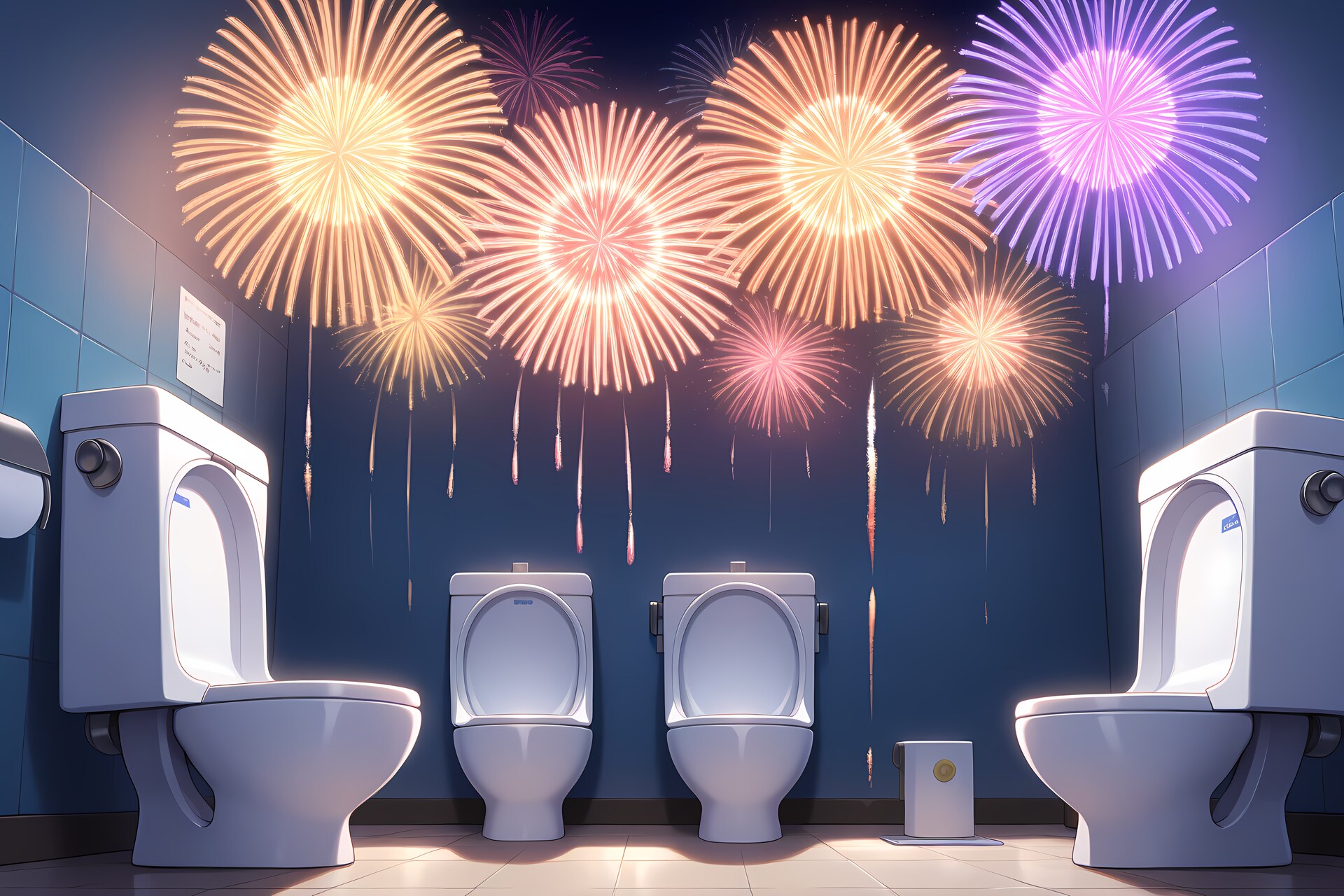 きたねぇ花火再び | の人気AIイラスト・グラビア