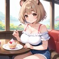 スイーツの味を覚えたたぬき娘ちゃん 2枚目