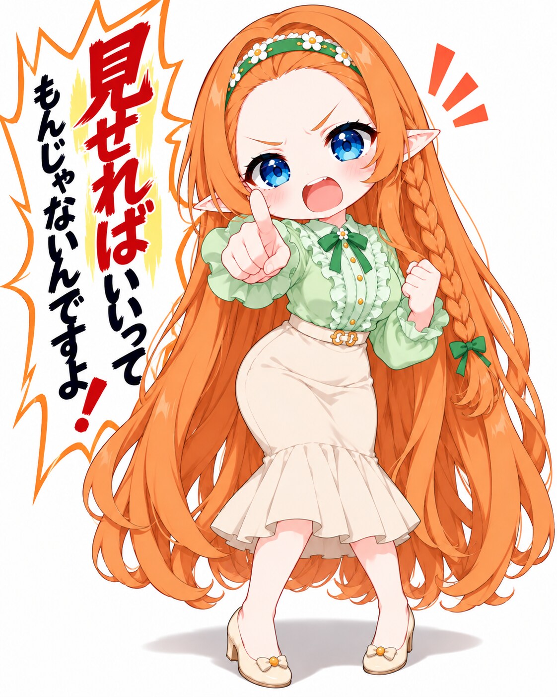 （ふとももを）見せればいいってもんじゃないんですよ！ | の人気AIイラスト・グラビア
