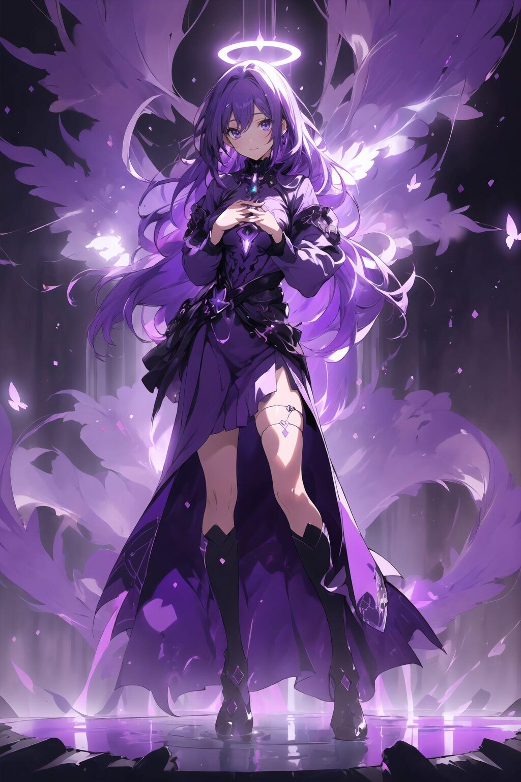 天使さん頑張ります　pourpre（プールプル）紫